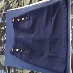 Like new Della Bee navy nautical gold button skirt size Medium
